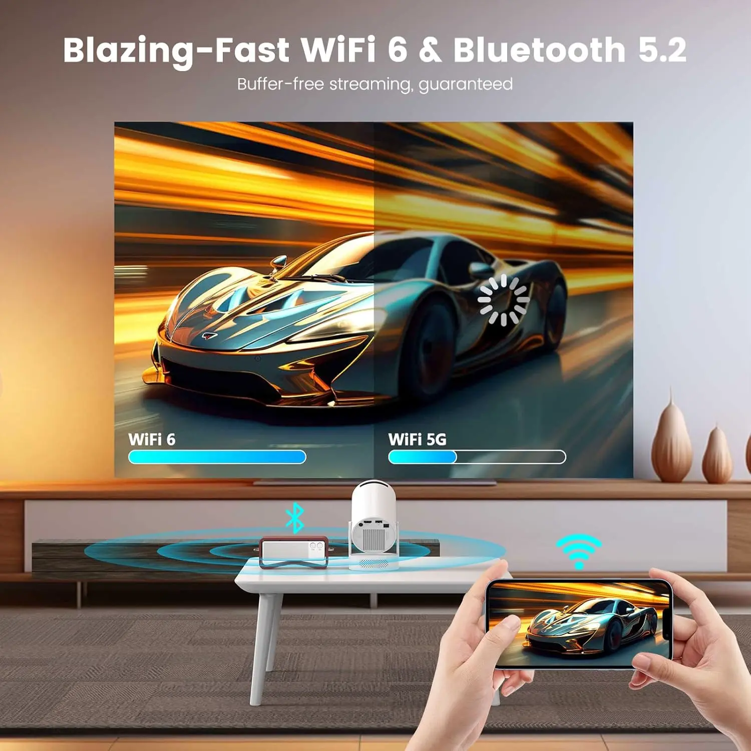 Proiector Smart Portabil HY300 Ultra — imagine 3