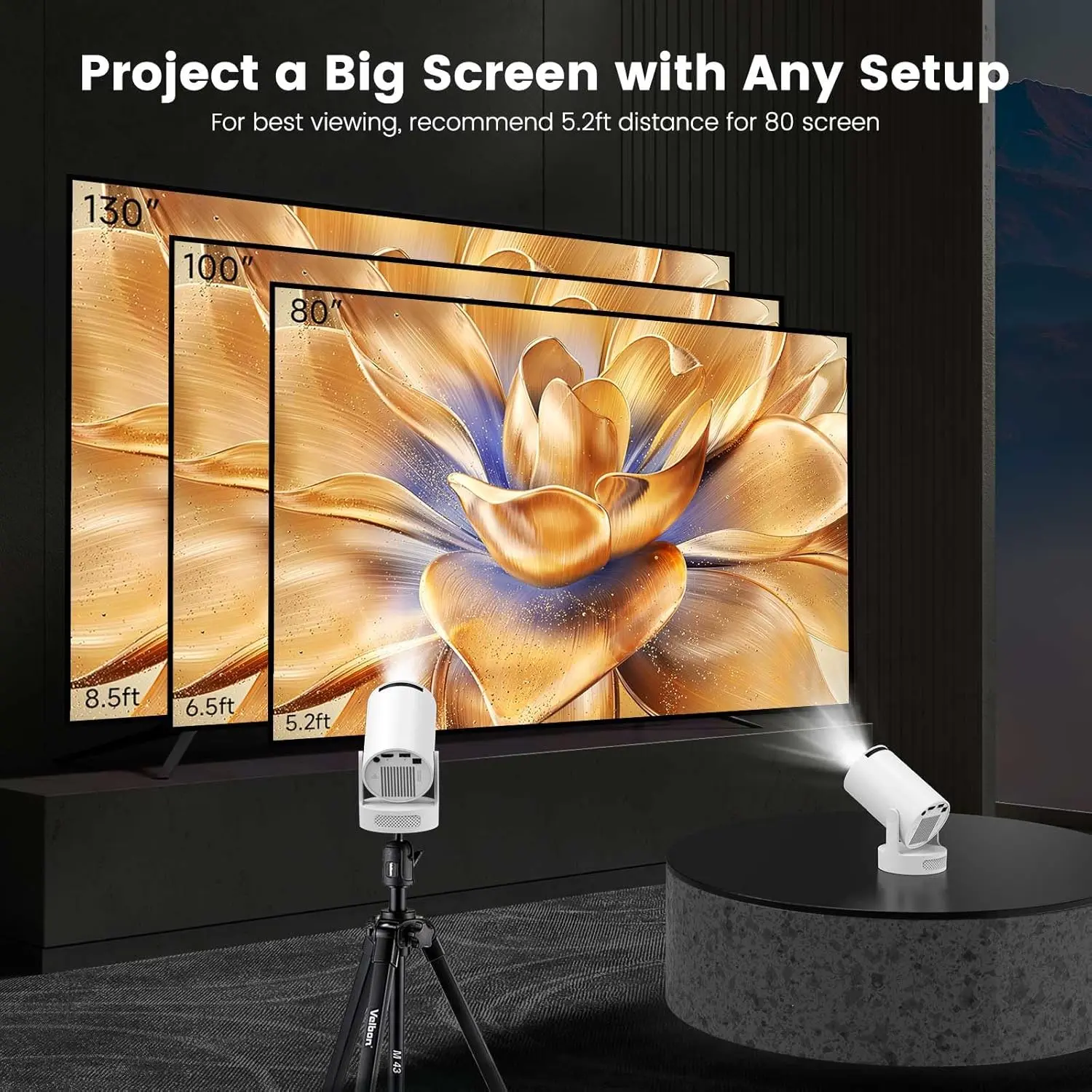 Proiector Smart Portabil HY300 Ultra — imagine 4